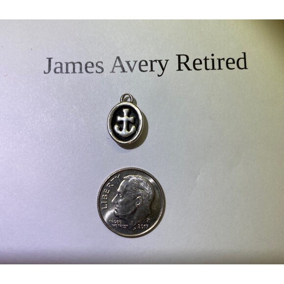 James Avery, Anchor of Hope, Oval, Half Dome, RETIRED, Sterling Silver Charm #89 - Picture 2 of 4